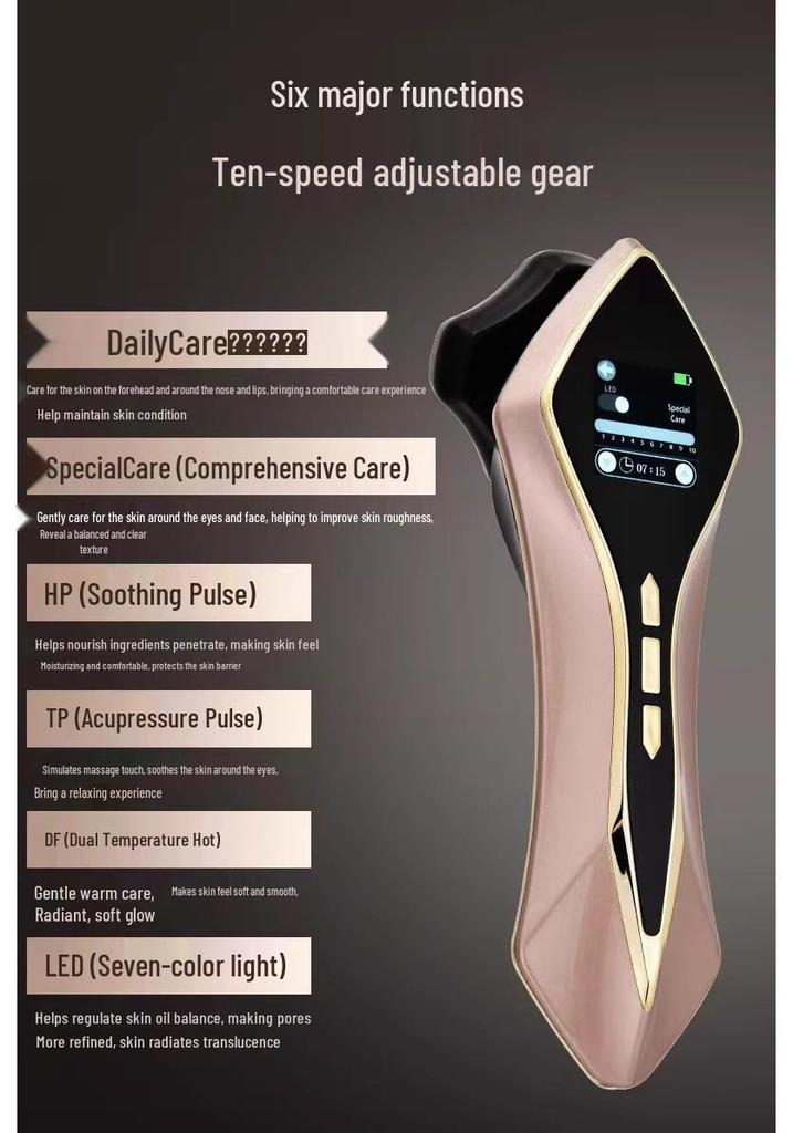 RF EMS Microcurrent Face Lift & Tightening Massager with Light Therapy
