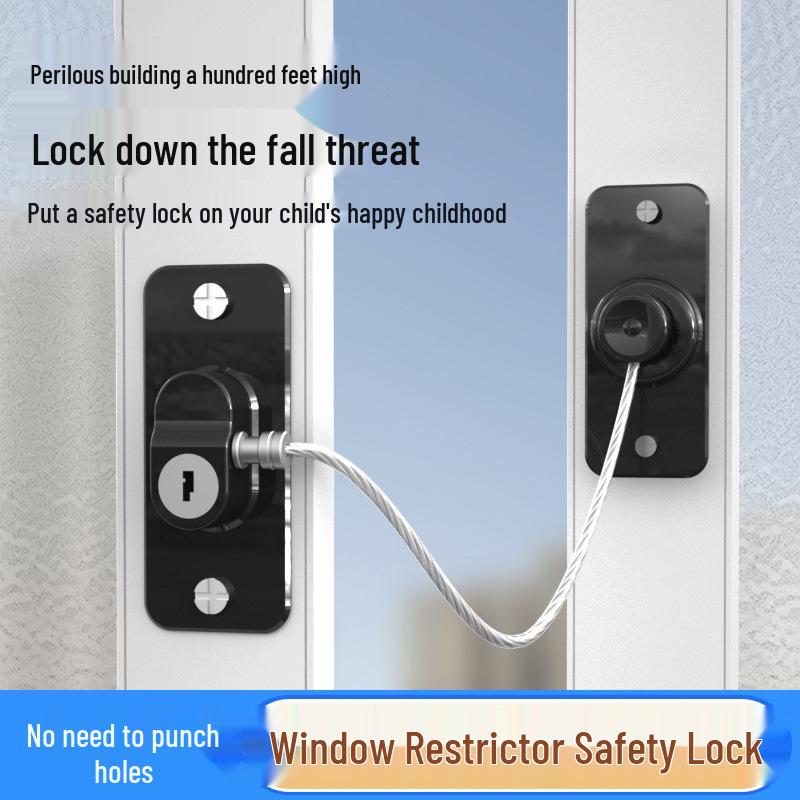 Adjustable Length Drawer & Window Restrictor for Child and Pet Safety