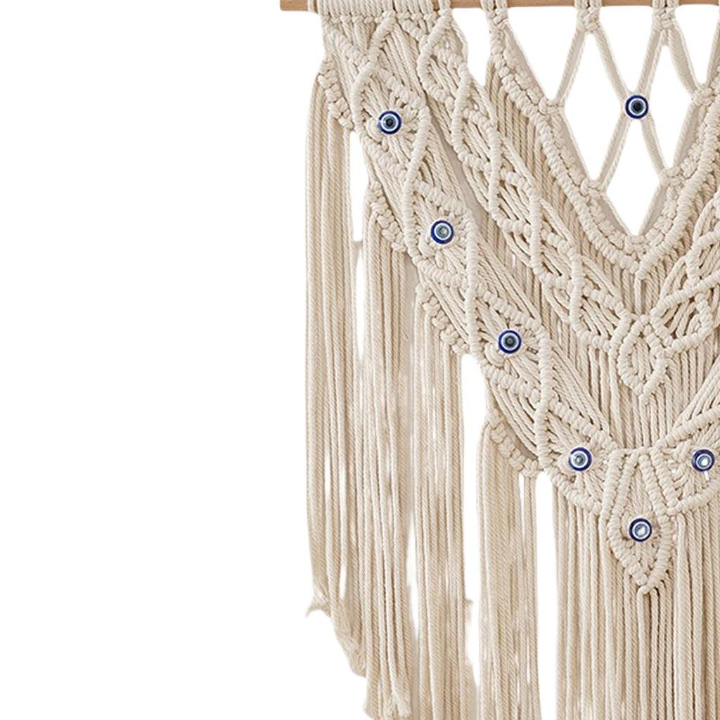 Macrame Woven Wall Hanging Birthday Gift Bohemian Tassel Beautiful Tapestry Pendant for Apartment Nursery Bedroom Dorm Party