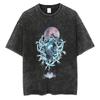 Japanese Anime Jujutsu Kaisen Men Women Oversized Washed T Shirt Streetwear Print Tshirt Casual Cotton Tee Loose Retro T-Shirt