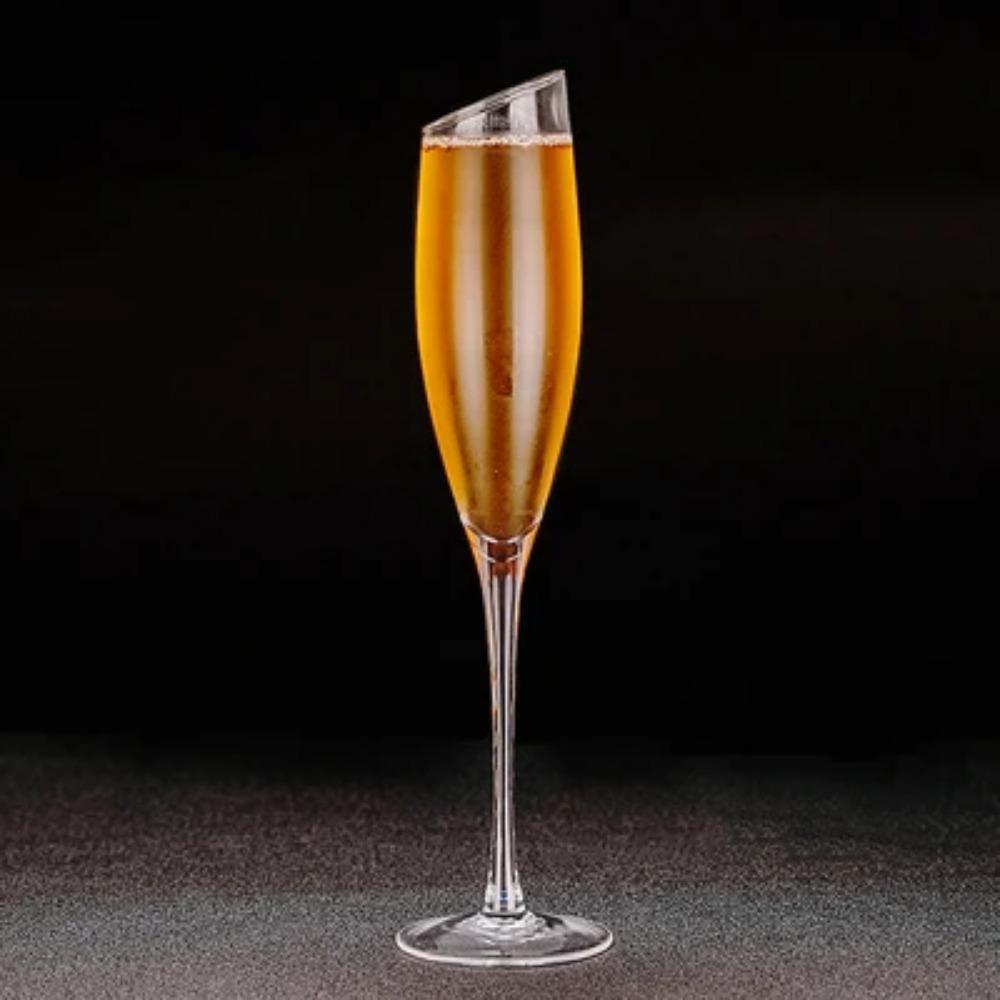 1 PIÈCE Verres Flûtes à Champagne Bordure Or Verres à Cocktail Élégamment Conçus Soufflés à la Main, Sans Plomb, Coupes à Champagne