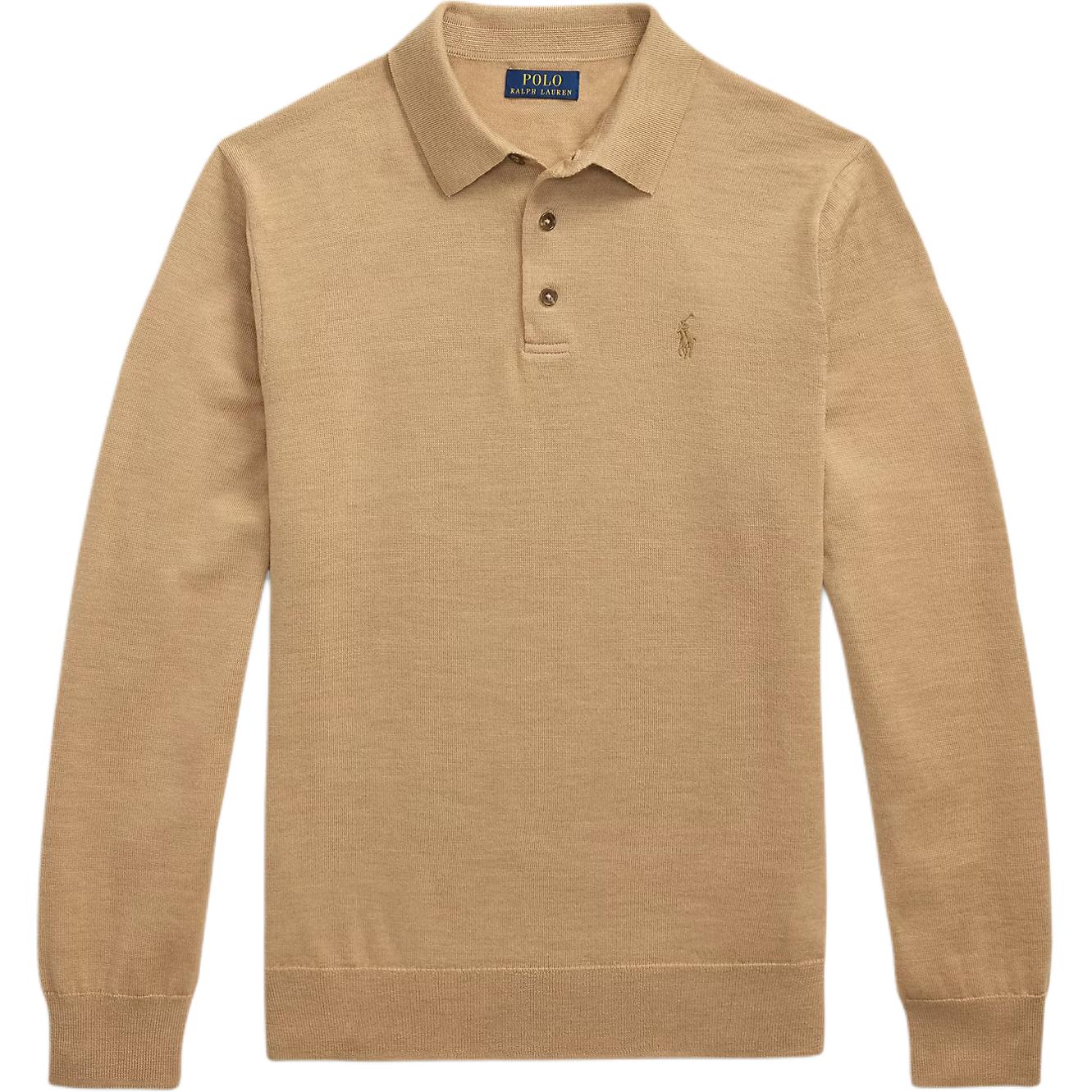 Polo Ralph Lauren Свитер мужской однотонный с длинным рукавом и воротником поло 710941104-004 S