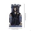Grim Reaper Figurine with Throne Resin on Gothic Skeleton for Goths,