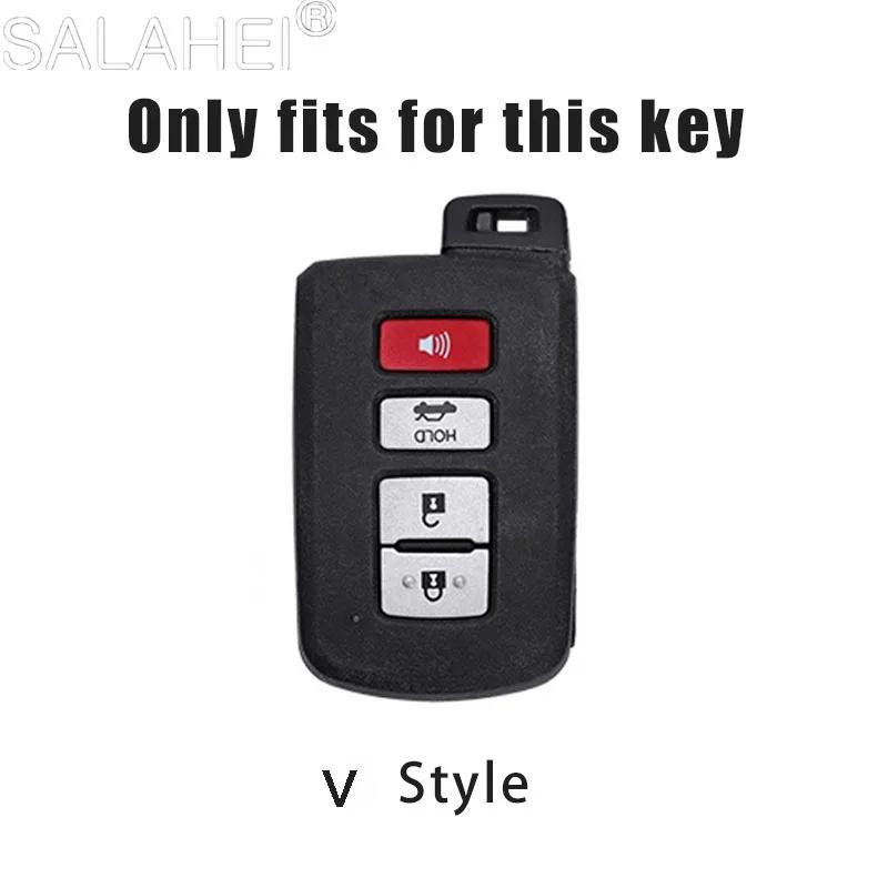 Interior Mouldings Leather Car Key Case Cover  Protector Shell For Toyota Camry Corolla RAV4 Highlander Avalon 2015 2016 2017 20