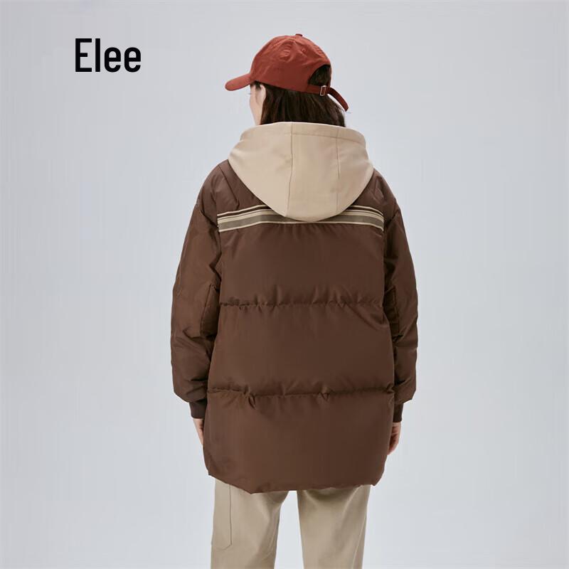 Ailaiyi Women's Faux Two-Piece Hooded Down Jacket