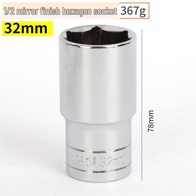 1/2" Großer Ratschenschlüssel mit 8-32mm Sechskant-Spiegelstecknüssen