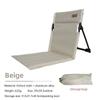 Foldable Outdoor Camping Chair Garden Park Single Reclining Chair Backrest Cushion Picnic Camping Foldable Beach