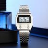 Mens Wristwatches Stainless Steel Sport Retro LED Electronic Waterproof Digital Watch