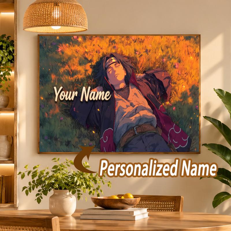 Itachi Uchiha Custom Name Diamond Painting Personalized 5D Full Drill DIY Diamond Art Home Decor