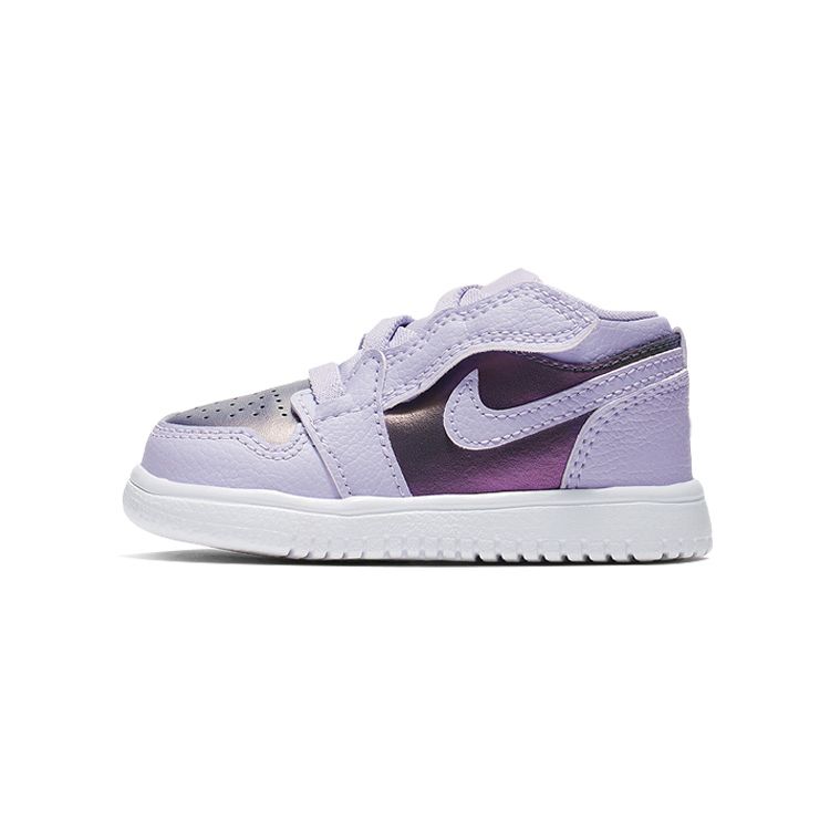Jordan Air  1 Low Alt Synthetic Leather Patent Comfortable Casual Low Top Walker Baby Sneaker Purple CD7227-505