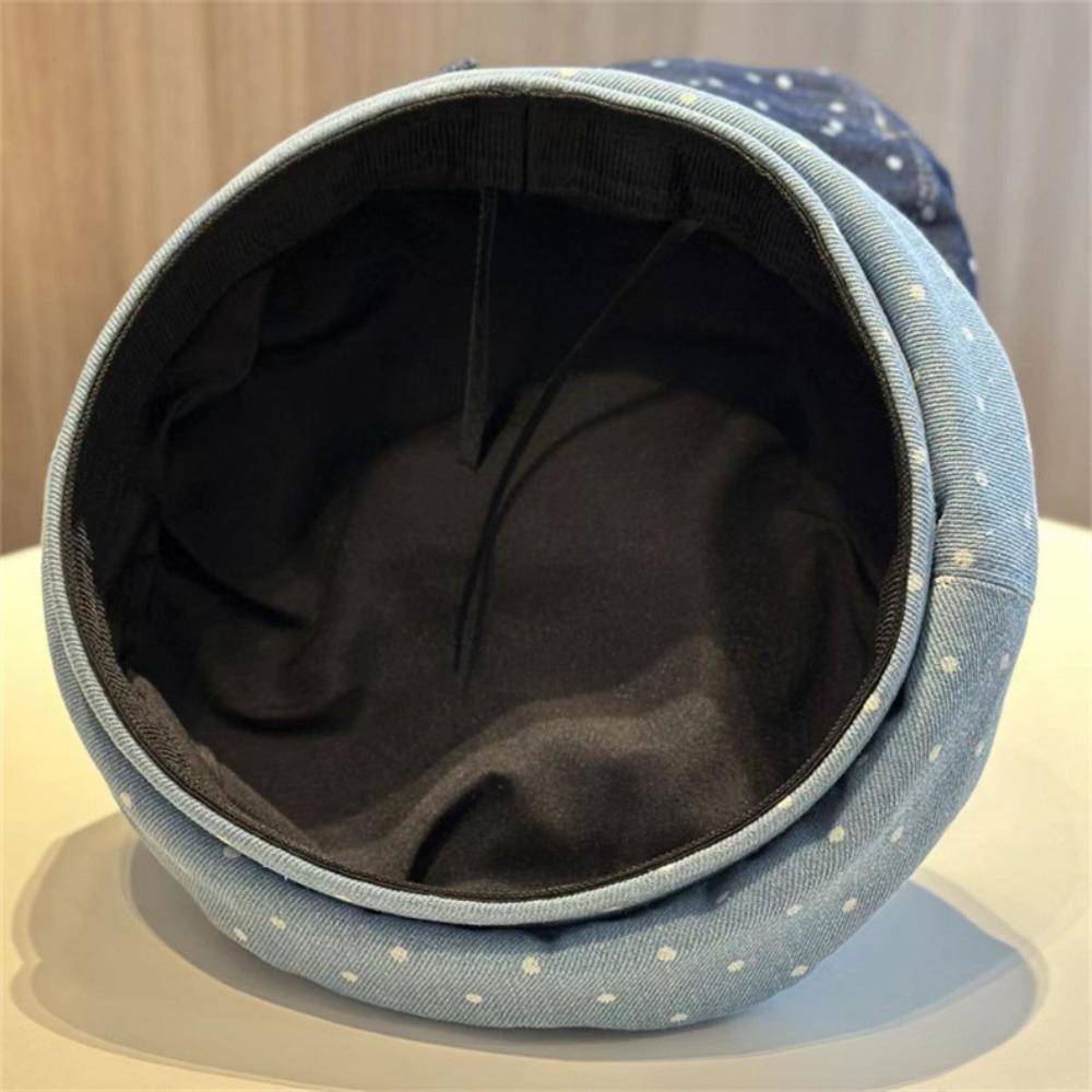 Polka Dot Cloud Hat Soft Painter Cap Fashion Beret Hat  Travel