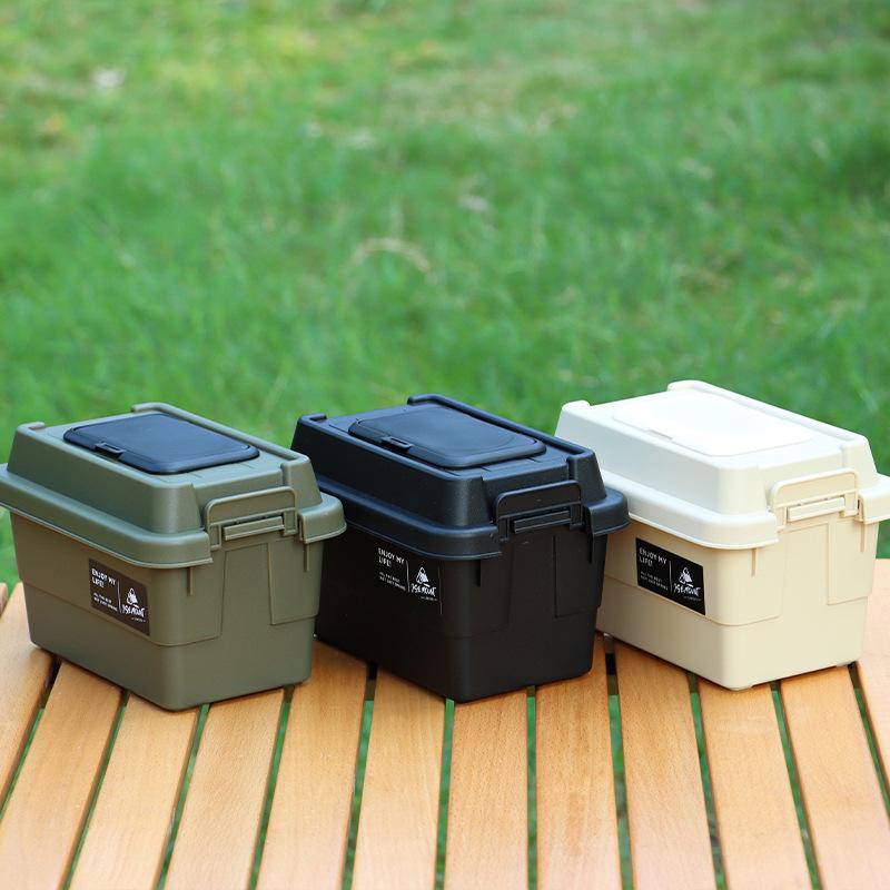 Outdoor Tissue Case Desktop Napkin Paper Storage Box Portable 11L Camping Picnic Seasoning Bottle Organizer Sundries Bucket