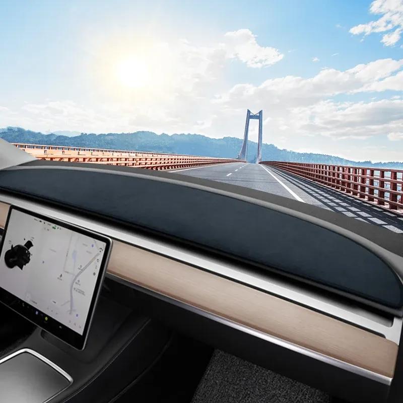 Für Tesla Model Y Model 3 2017-2024 Auto Armaturenbrettabdeckung trumententisch Sonnenschutzmatte Zubehör      2018