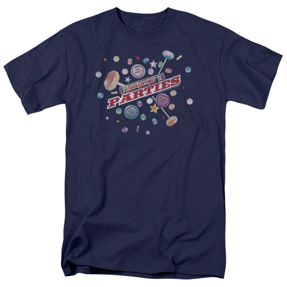 26 Smarties Parties T Shirt Mens Licensed Sweet Tangy Candy Sucker Navy Unisex T-Shirt XXL