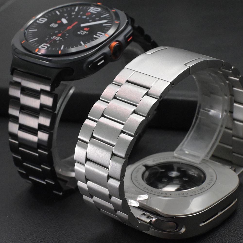 Luxury Metal Strap for Samsung Galaxy Ultra Watch 47mm Correa Stainless Steel Band Men Bracelet Galaxy Watch Ultra 7 Wristband