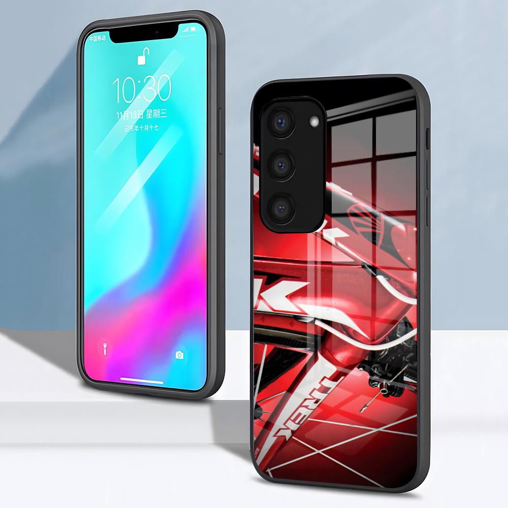 Bicycle T-TrekS Phone Case For Samsung S26 S25 S24 FE S23 S22 S21 Plus S20 Ultra Note20Ultra Black Glass Cover