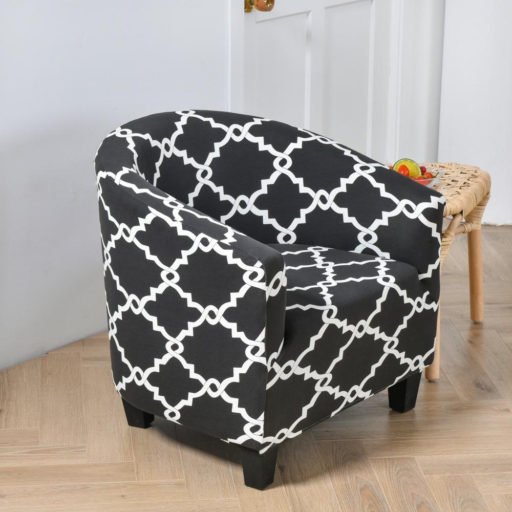 Single Club Chair Sofa Cover All-inclusive Protective Cover Semicircular Bathtub Sofa Chair Cover