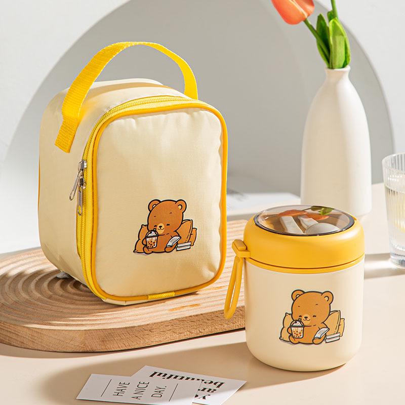 316 Stainless Steel Insulated Lunch Box and Soup Cup for Office Workers and Girls
