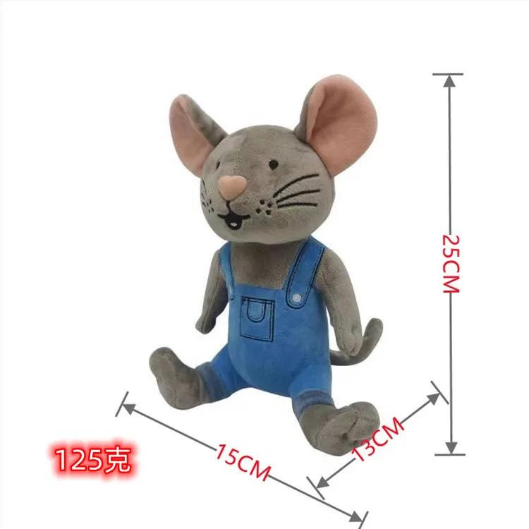 25cm If You Give A Mouse A Cookie Plush Doll Anime Cartoon Pink Pig Mouse Children's Picture Book Toys