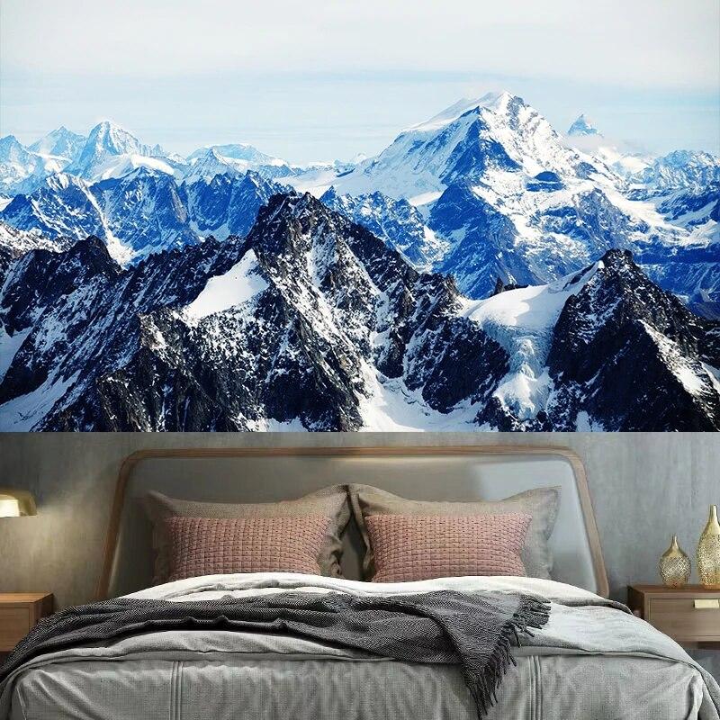 Sunset Peak Natural Landscape Tapestry Wall Hanging Bedroom Dormitory Room  Decoration Background Cloth Home