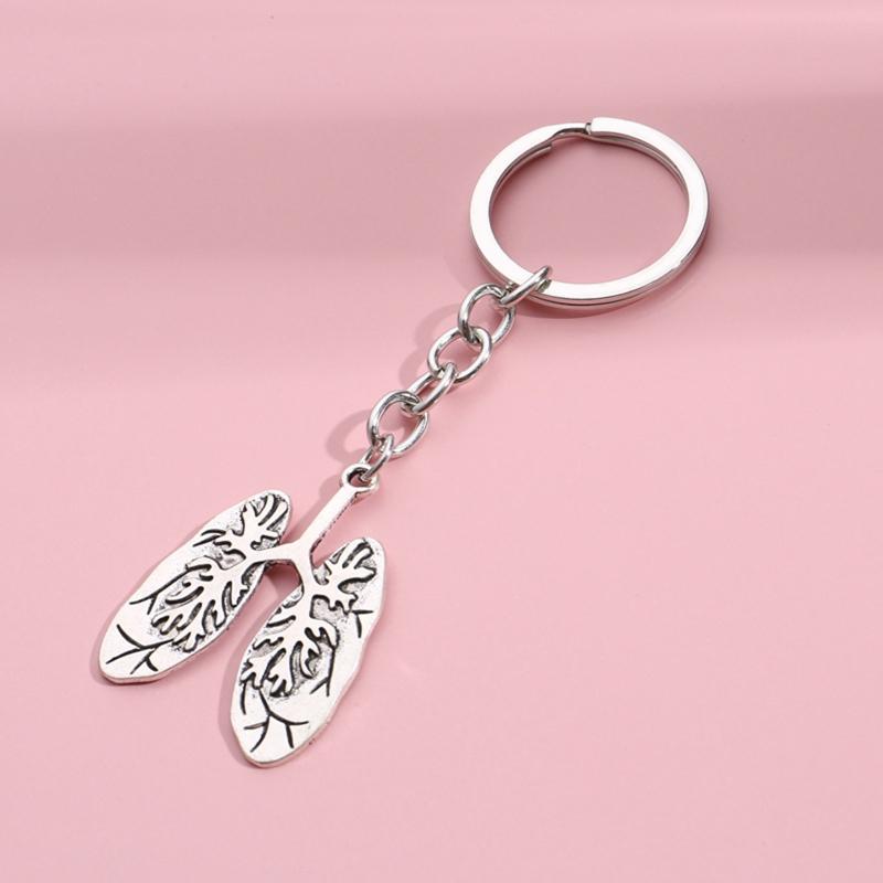Vintage 3D Brain Keychain Anatomical Organs Body Parts Keyring Pendant For Doctor Graduation Gift Jewelry Handcrafts
