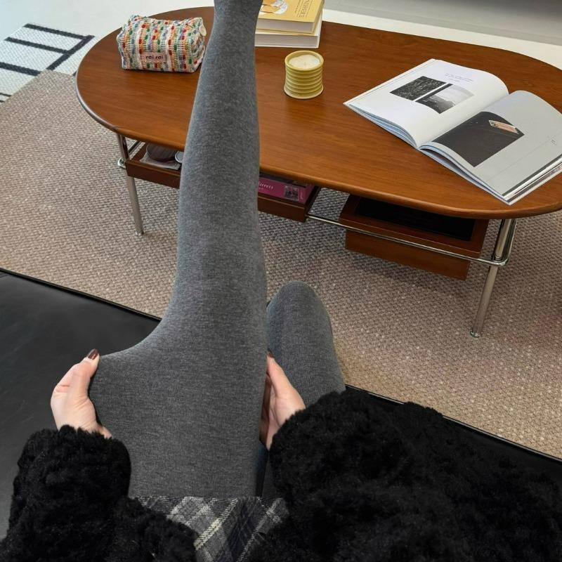 Winter Women'S Grey Tights Wool Cashmere Warm Thicken Stockings Pantyhose Lingerie Thermal High Waisted Elastic Hosiery Leggings