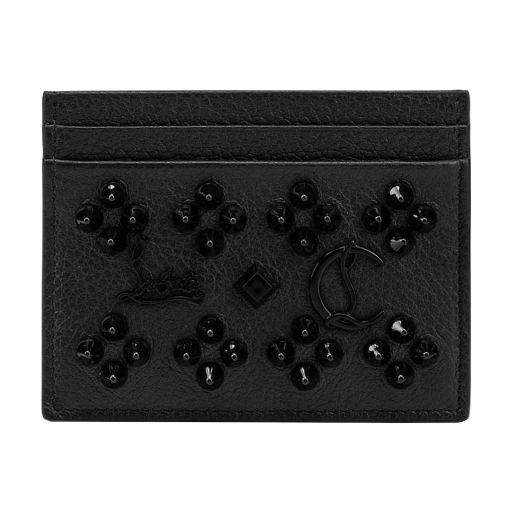 Cl Platin Kios Logo Integrierter Kartenschlitz Kalbsleder Kartenhalter Damen Kartenhalter Schwarz 3175225B253