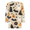 Women's T Shirt Tee Halloween Printed Button 3/4 Sleeve Tunic Daily Weekend Fashion Basic V- Neck Regular Top