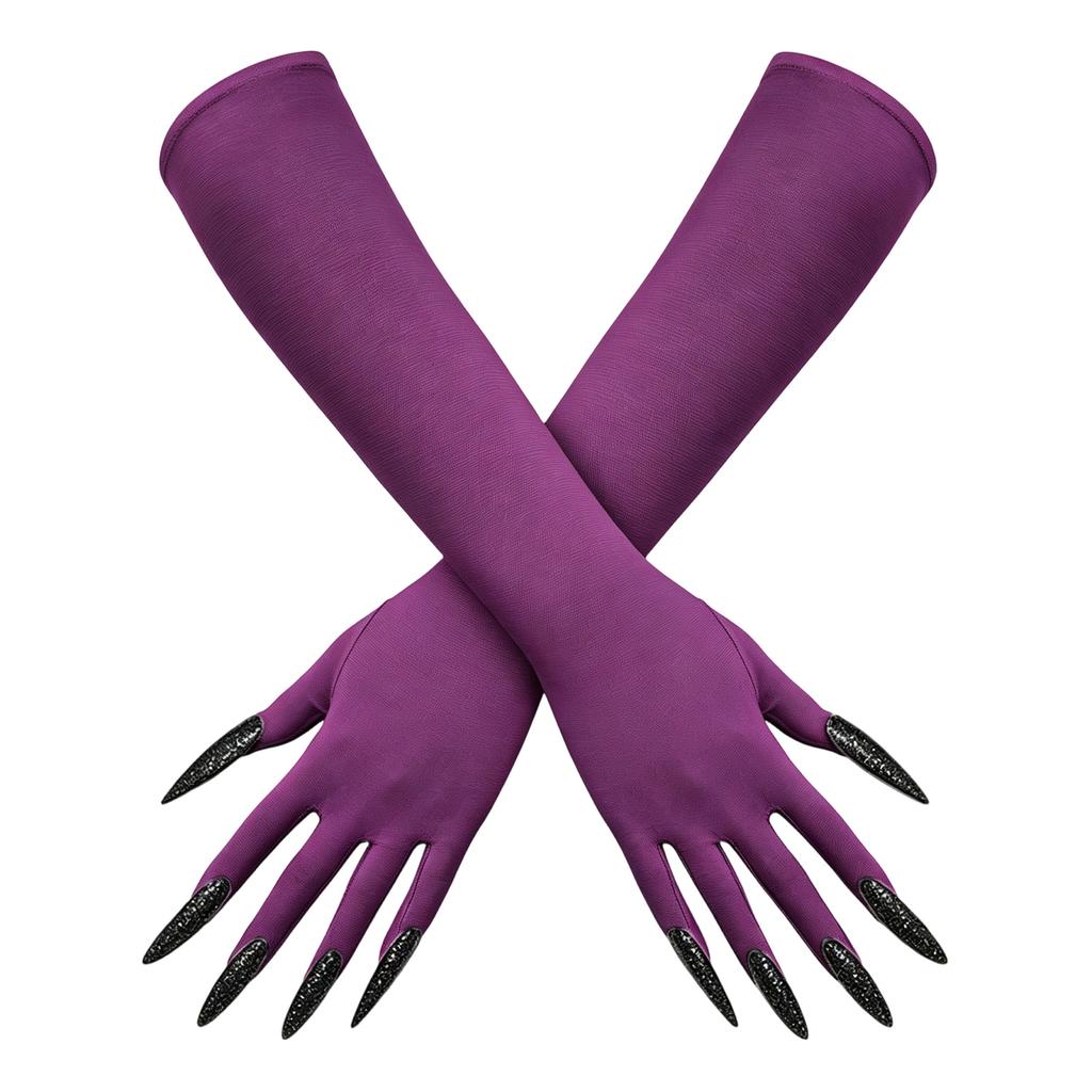 Halloween Long Nail Gloves for Women Witch Costume Party Accessories
