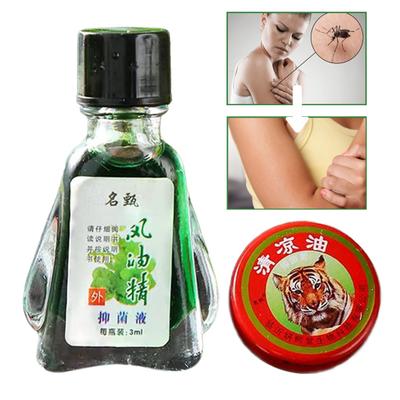 4 piezas/juego de bálsamo esencial de aceite refrescante de 3 ml/3 g para dolores de cabeza, migrañas, dolor muscular, picazón, fatiga