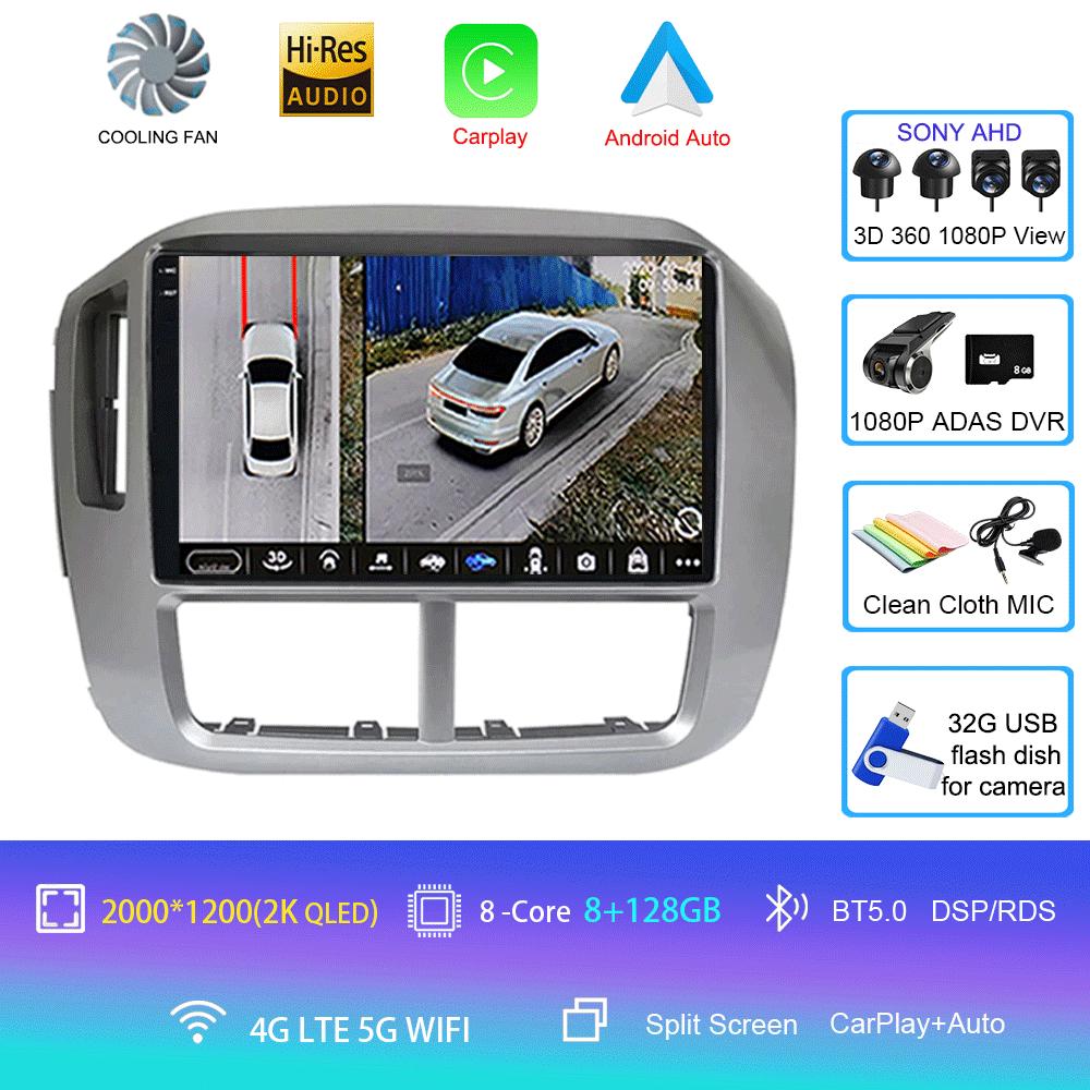Android 14 Carplay Auto WIFI+4G For Honda Pilot 2006 2007 2008 Car Radio GPS Stereo Multimedia Video Player 2din Head Unit Audio