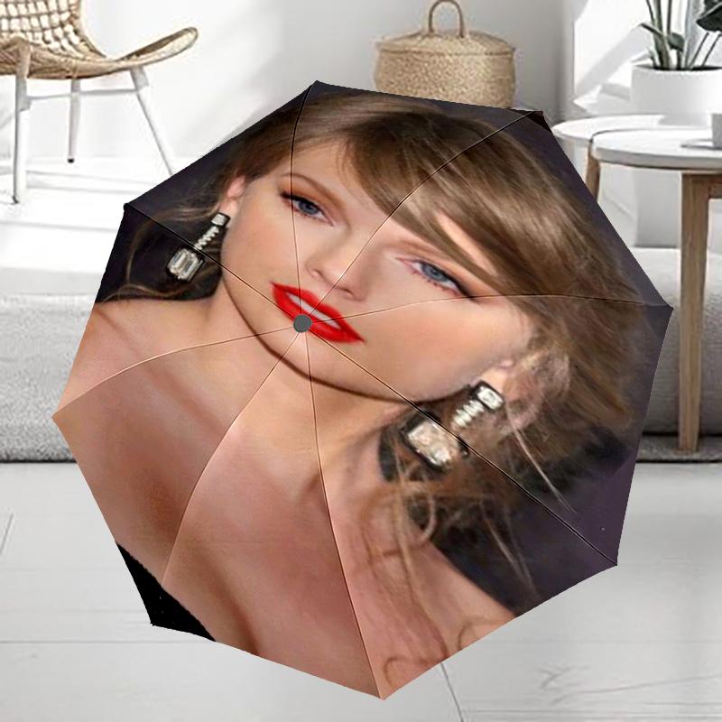 Taylor Theme Automatic Umbrella, Lightweight & Portable, 8 Rib, Perfect for Outdoor Travel, Birthdays, Christmas, Gifts.