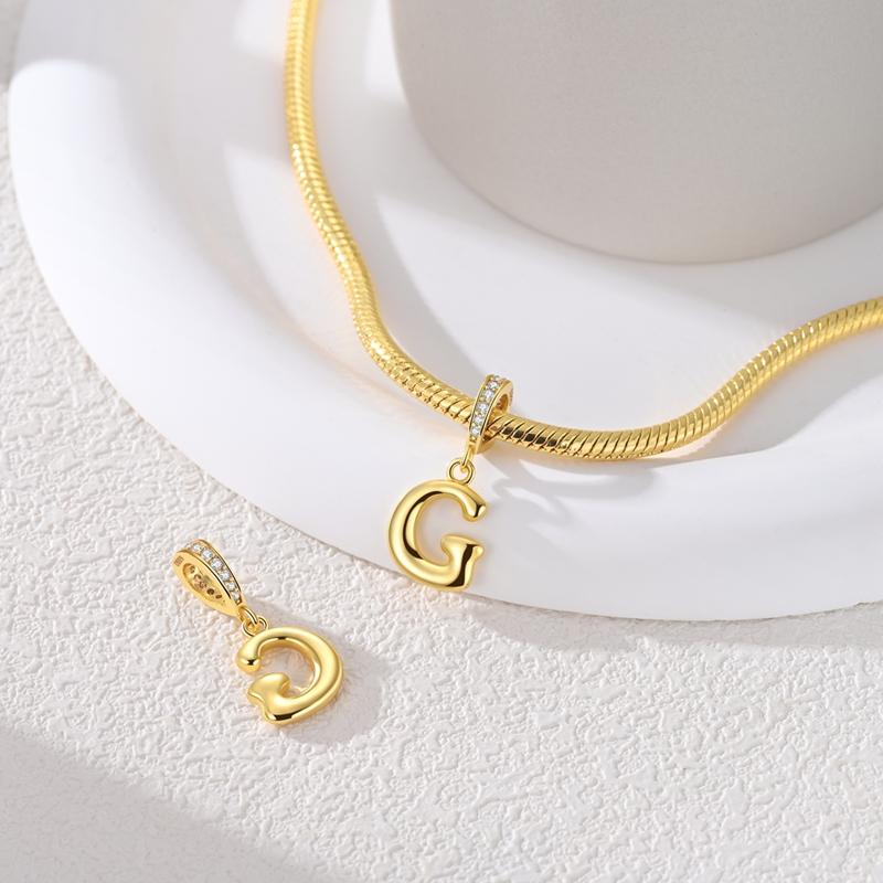 Copper Golden Letter G Charms Fit Original Bracelet Making Gift For Woman Jewelry Diy Fashion Pendant