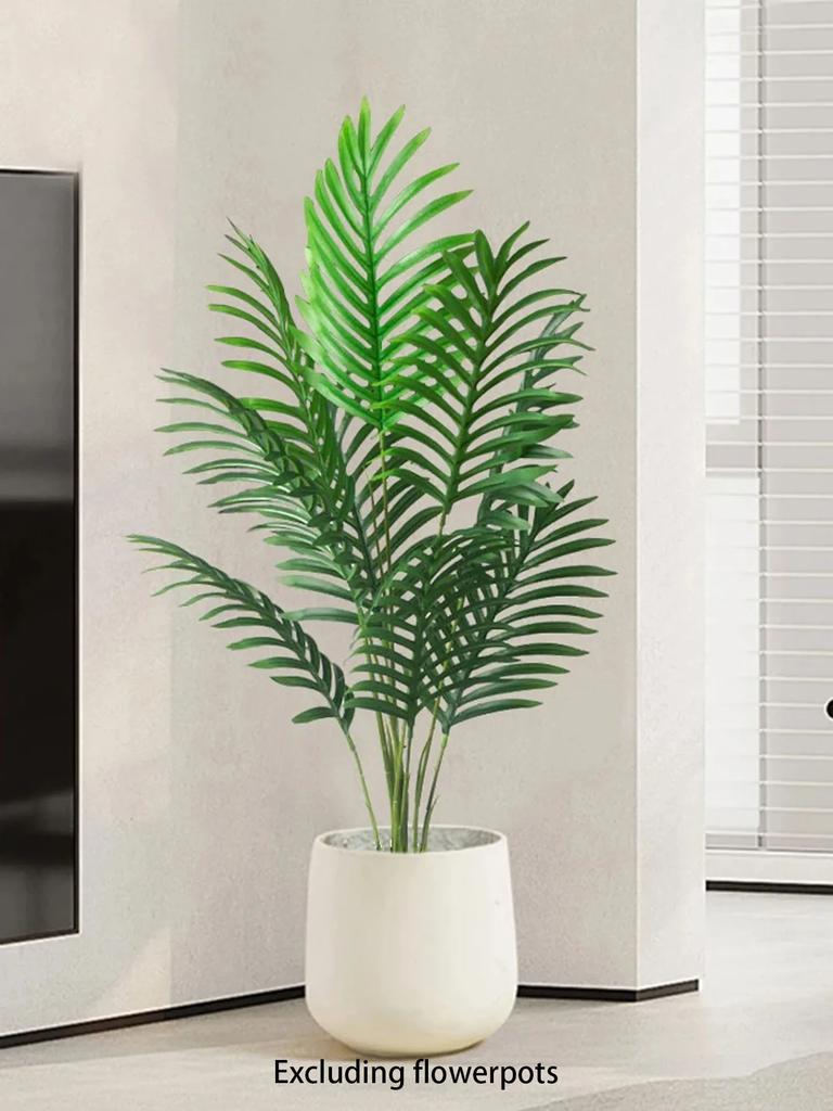60-120cm Große Künstliche Palme Tropische Falsche Pflanzen Grüne Plastik-Palmblätter Großer Monstera Baumzweig für Heim-Gartendekor