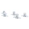 5pcs L Track Double Lug Threaded Stud Nut Fitting M10x20mm for Truck Bed Trailer Cargo Control Pickup RV ATV Silver