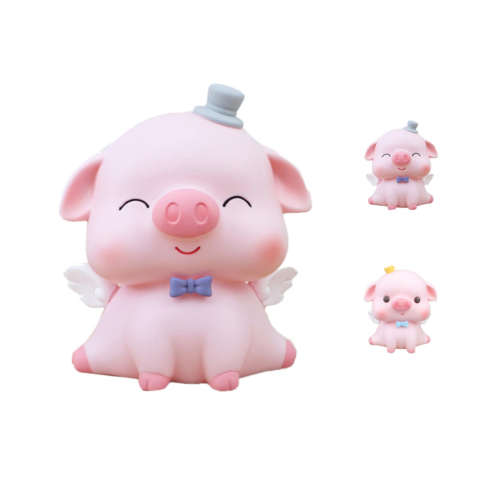

Piggy Bank Cute Cartoon Pig Shape Small Portable Piggy Bank Decorative Ornament for Little Girls Chi 1089-5 Medium Cute Pig Squinti