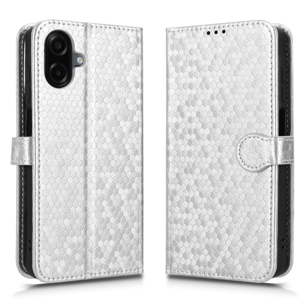 For Samsung Galaxy A07 5G/A07 4G Wallet Case Dot Pattern Imprint PU Leather Phone Cover with Wrist Strap