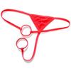 Penis Hole G-String Sexy Man Cock Ring T-Back Thongs Erotic Lingerie Men Sex Panties Crotchless Underpants Low Rise Underwear