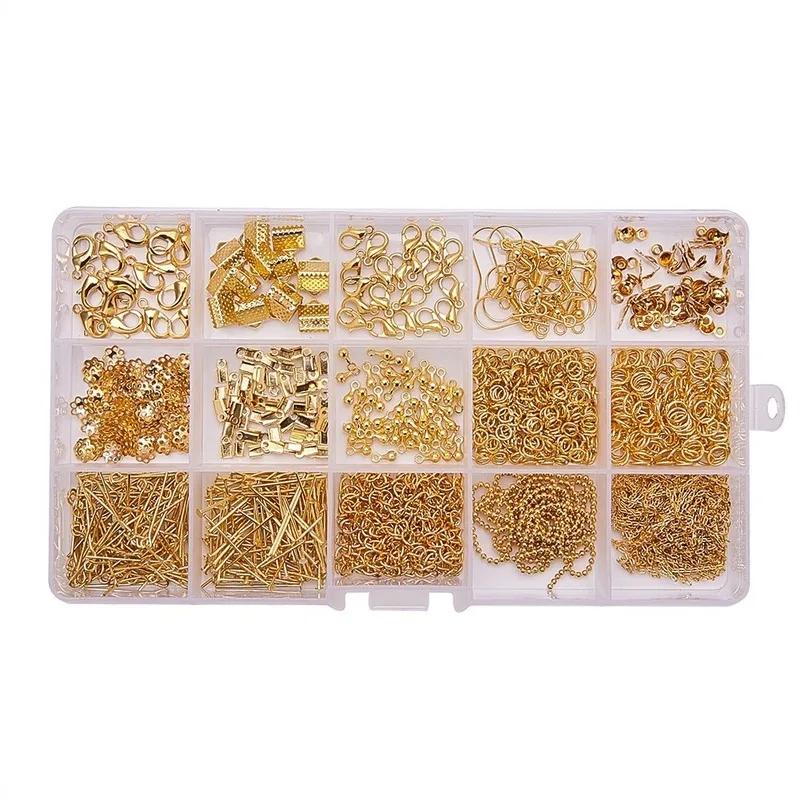 Metal Jewelry Making Kit DIY Necklace Materials Accessories Findings and Beading Wires Earring Hook Jewelry Making Supplies Kit