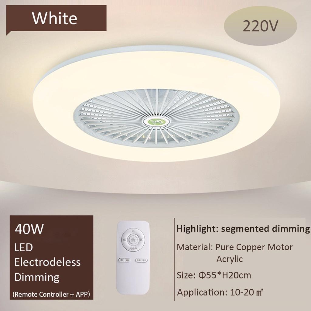 110V/220V LED Light 40W Dimmable Office Home Bedroom Ceiling Fan Light with Remote Control