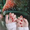 Fake Nails, Short Round, No Glue, 24 Pieces