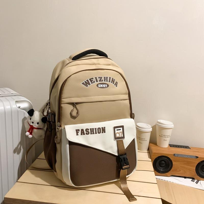 New Schoolbag Retro College Style High School Student Backpack Flow College Student Couple Backpack