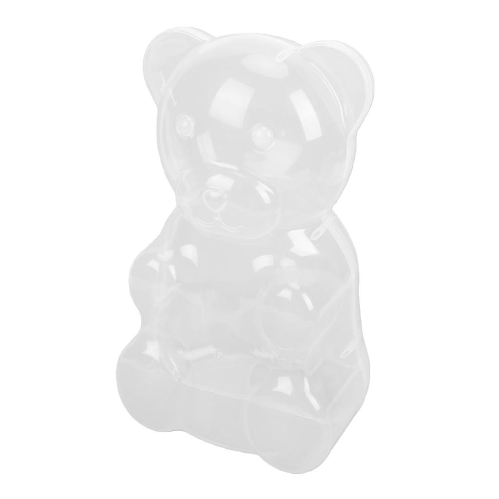 Large Plastic Bear Container Jar Clear Bear Gift Box Dispenser Fillable Candy Box for Birthday Party Favors
