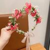 Children'S Headband Princess Super Fairy Wreath Headdress Girl Forest Series Simulation Flower Ribbon Headband Girl Head