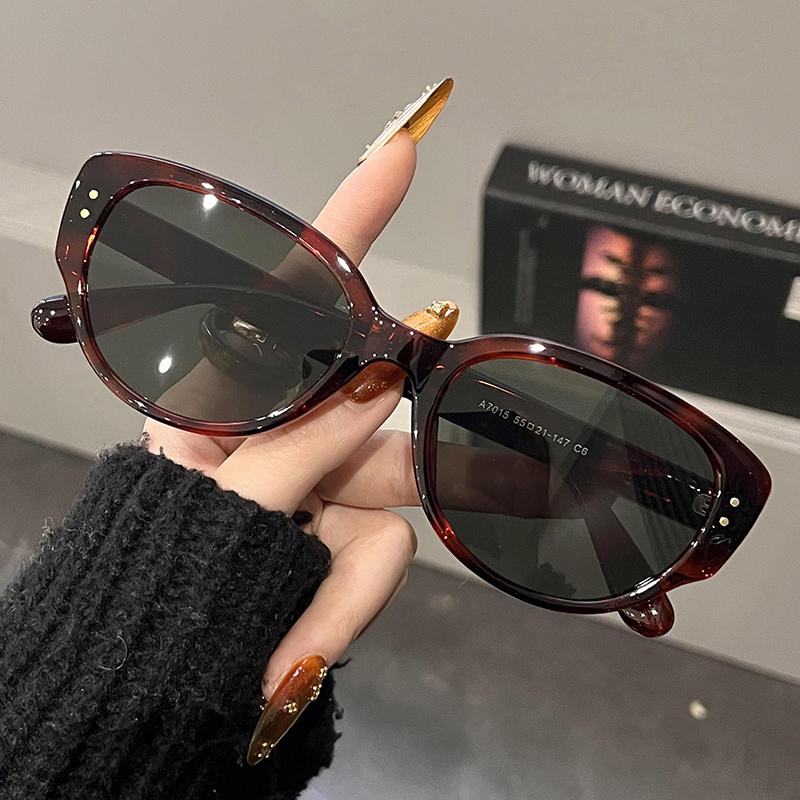 Vintage Cat Eye Sunglasses Unisex Fashionable Summer Sun Protection High-End Feelings Street Style Trendy Men's Polarized Sungla