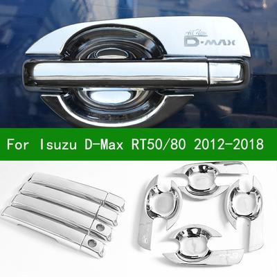 Für Isuzu D-Max KB RT50/85 2012-2018 Zubehör glänzend chrom silber auto seite Tür Griff schüssel Abdeckungen Trim 2014 2015 2016