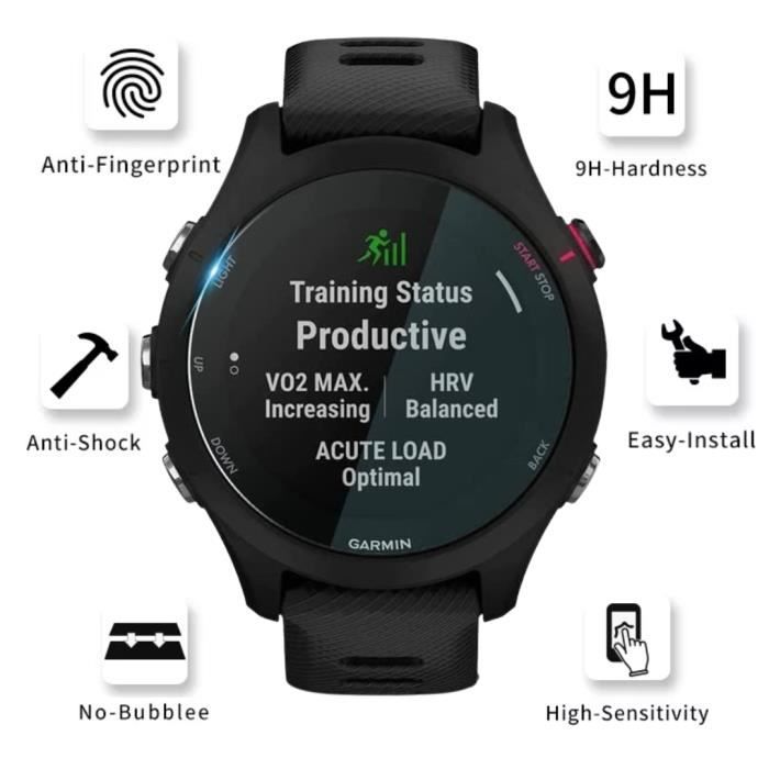 Protection écran Verre Trempé pour Garmin Forerunner 255s Music - Lot de 2 - Phonillico