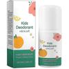 2025 Fresh Natural Deodorant For Kids Teens,Aluminum Free Hypoallergenic Deodorant,Vanilla Citrus Roller Fragrance Children's Sweat Roller