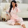 Women’s Sleeping Suits BRIGHT DEER Long Sleeves Robes Long Pants Set 2 Pieces Pajamas Home Clothing Sleep Lounge Wear