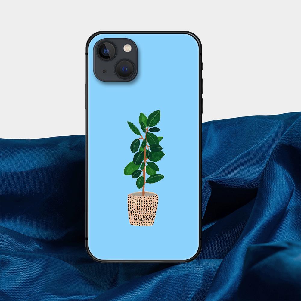Green Plant Phone Case For iPhone Samsung Galaxy Redmi Xiaomi Oppo OnePlus Note S A 7 8 9 10 11 12 13 14 20 21 22 23 53 54 Pro Max Plus Ultra TPU Soft